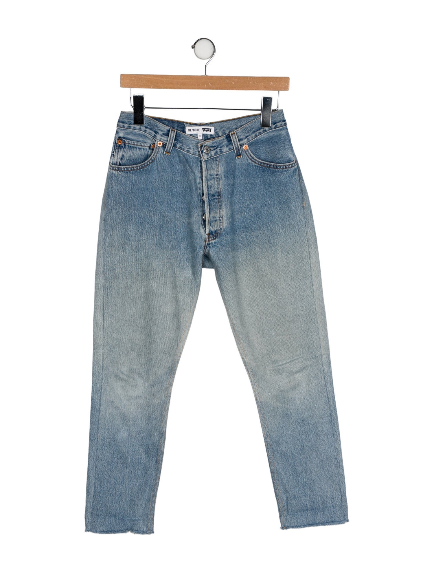 Re/Done X Levis Mid-Rise Straight Leg Jeans