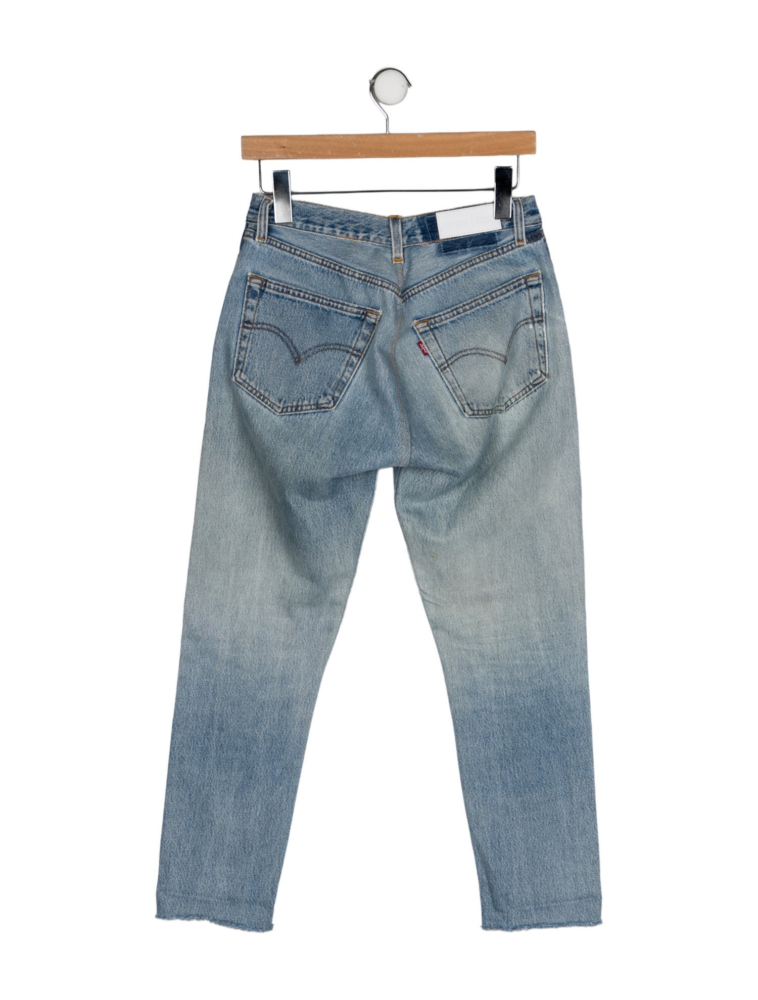 Re/Done X Levis Mid-Rise Straight Leg Jeans