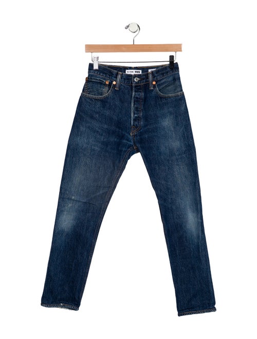 Re/Done X Levis Mid-Rise Straight Leg Jeans