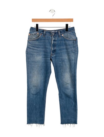 Re/Done X Levis Mid-Rise Straight Leg Jeans