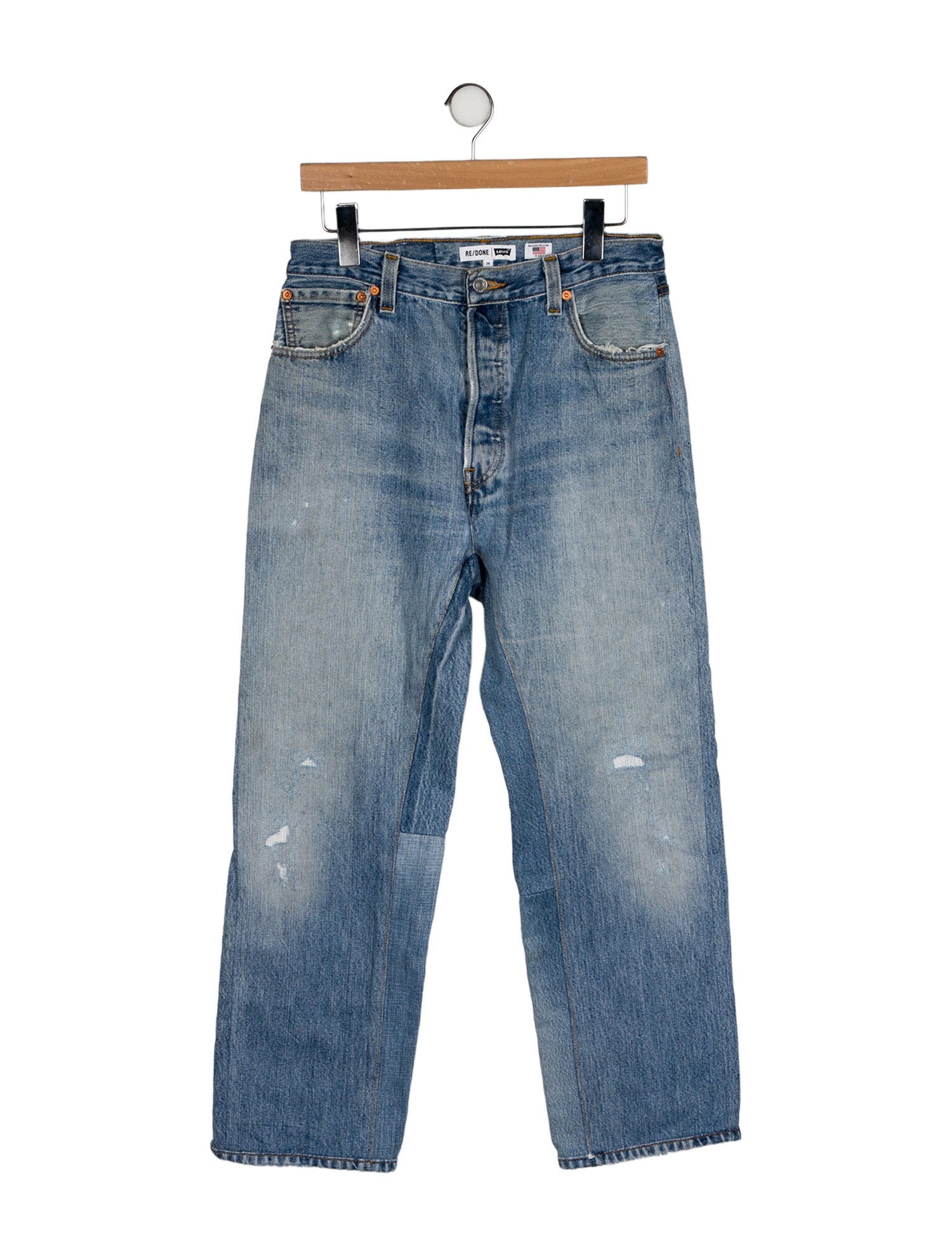 Re/Done X Levis High-Rise Straight Leg Jeans