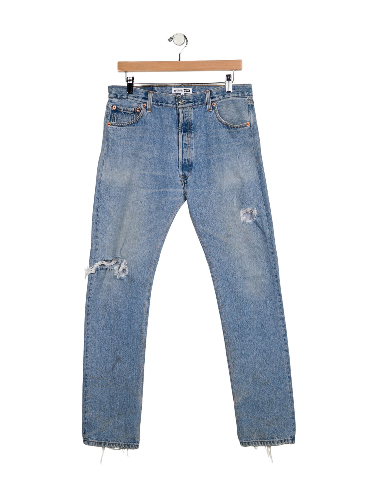 Re/Done X Levis Mid-Rise Straight Leg Jeans