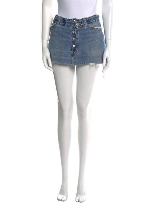 Re/Done X Levis Distressed Accents Mini Skirt
