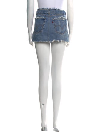 Re/Done X Levis Distressed Accents Mini Skirt