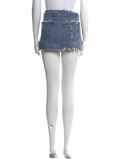 Re/Done X Levis Distressed Accents Mini Skirt