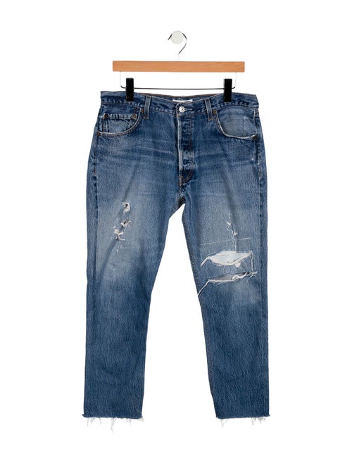 Re/Done X Levis Mid-Rise Straight Leg Jeans