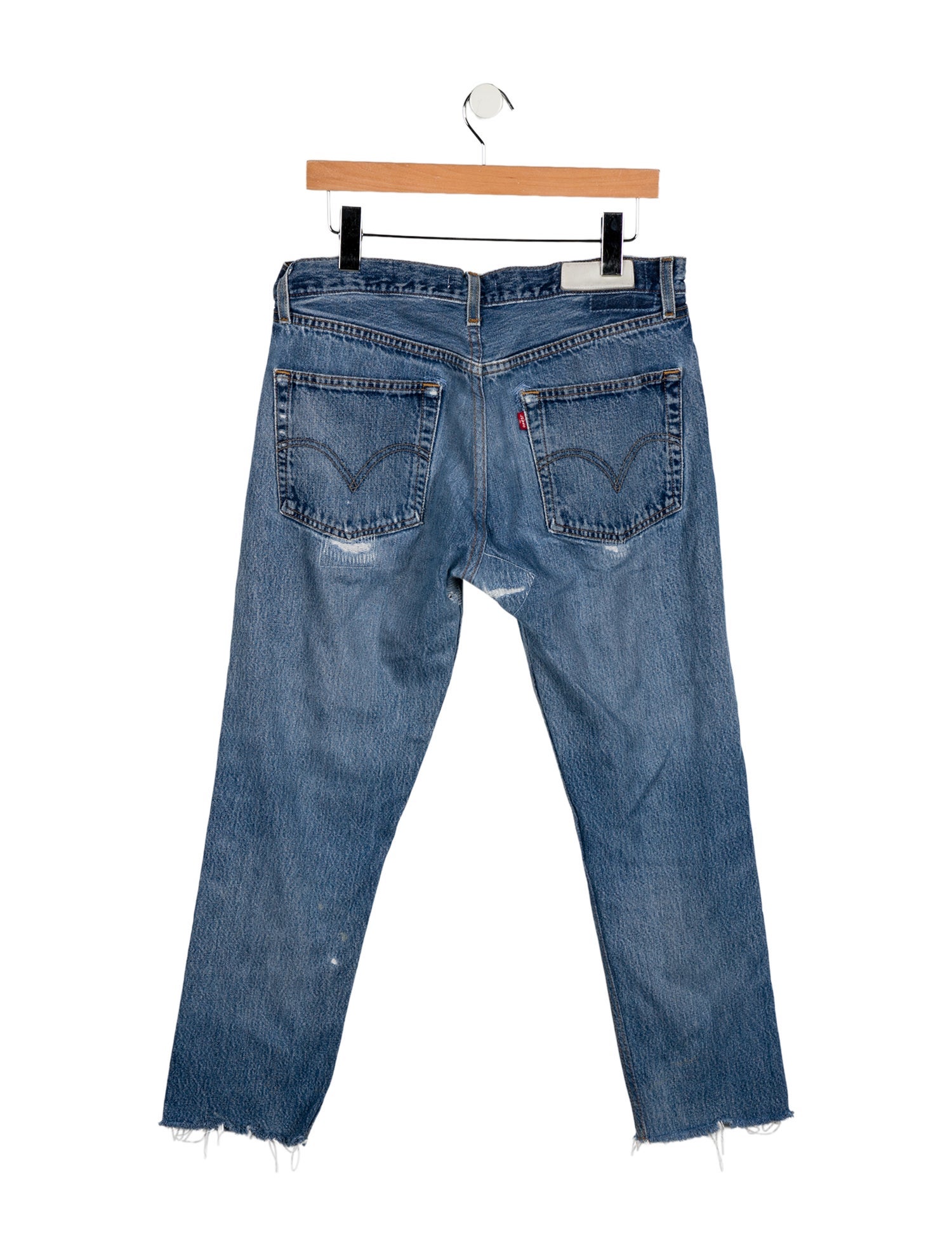 Re/Done X Levis Mid-Rise Straight Leg Jeans