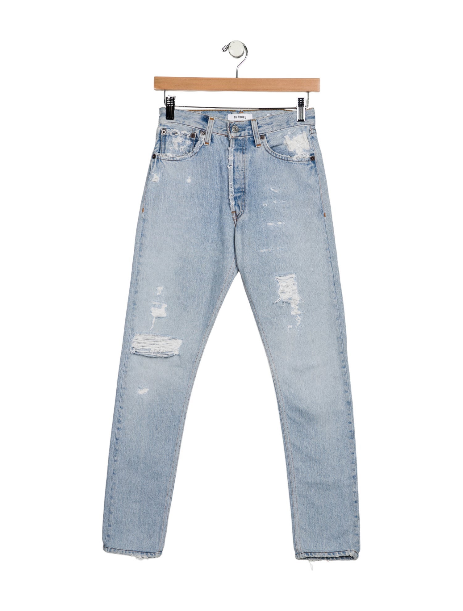 Re/Done X Levis Mid-Rise Straight Leg Jeans