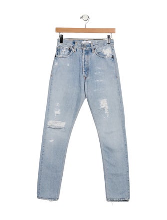 Re/Done X Levis Mid-Rise Straight Leg Jeans