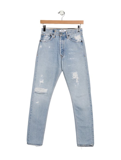 Re/Done X Levis Mid-Rise Straight Leg Jeans
