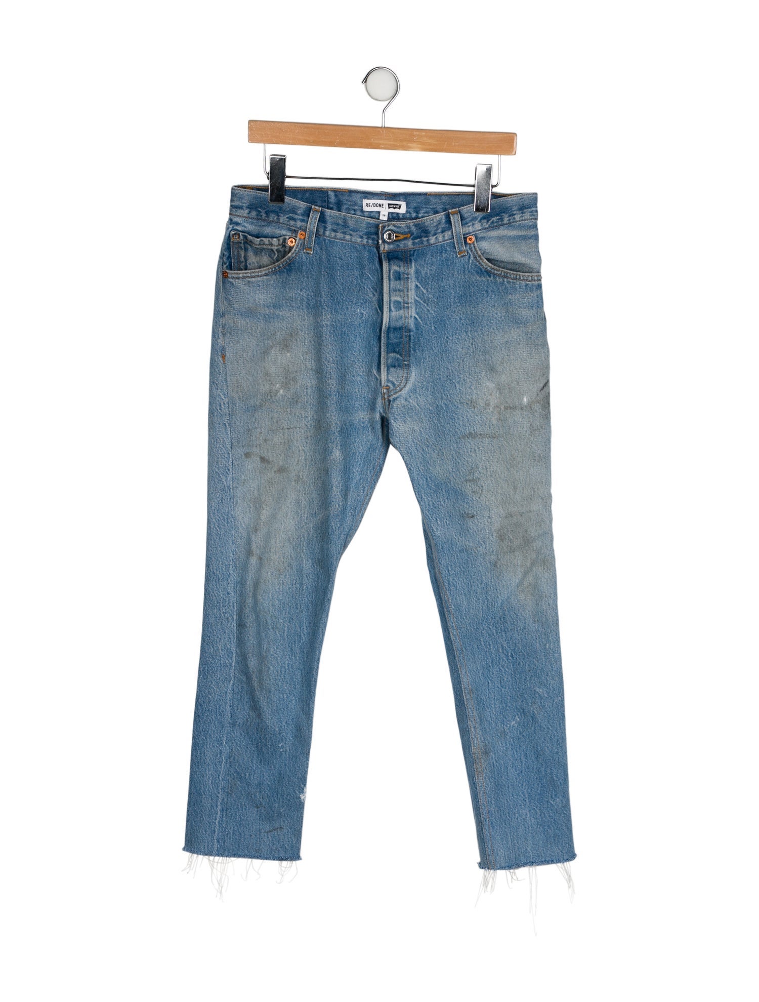 Re/Done X Levis Mid-Rise Straight Leg Jeans
