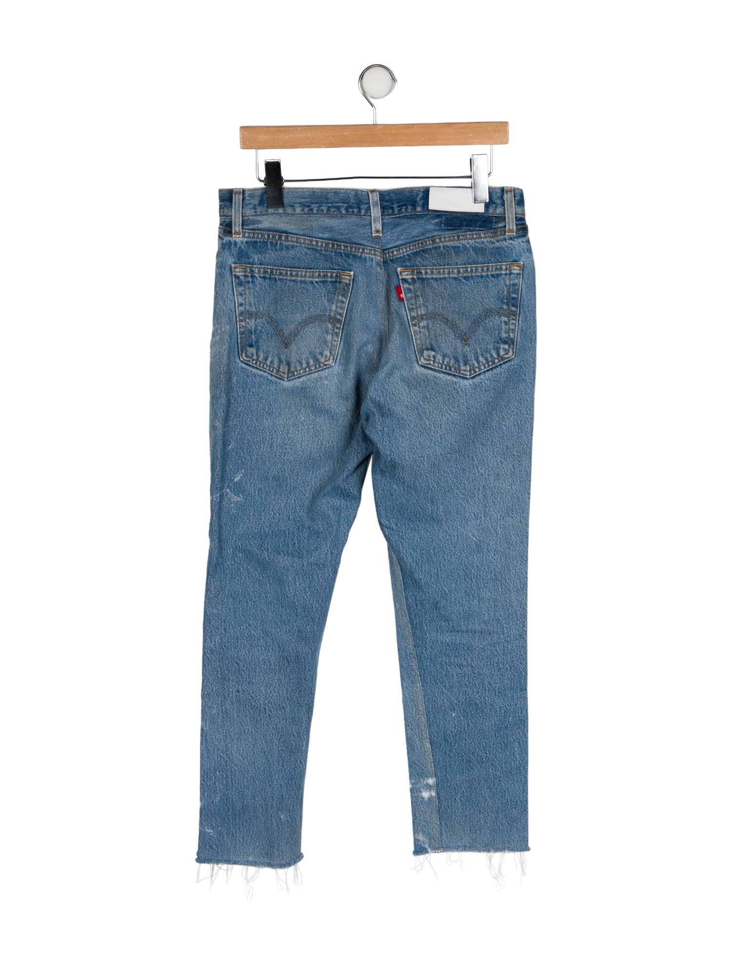 Re/Done X Levis Mid-Rise Straight Leg Jeans