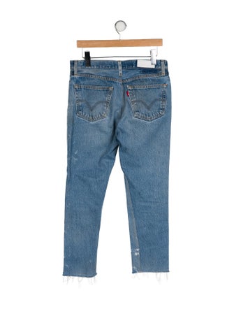 Re/Done X Levis Mid-Rise Straight Leg Jeans