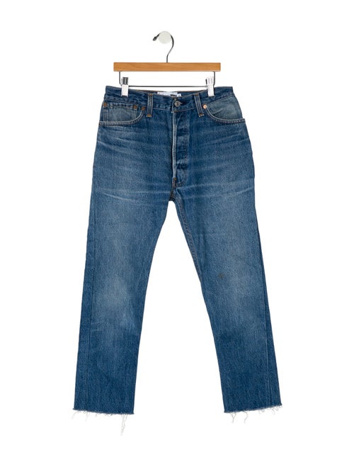 Re/Done X Levis Mid-Rise Straight Leg Jeans