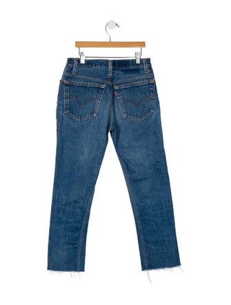 Re/Done X Levis Mid-Rise Straight Leg Jeans