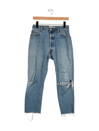 Re/Done X Levis Mid-Rise Straight Leg Jeans