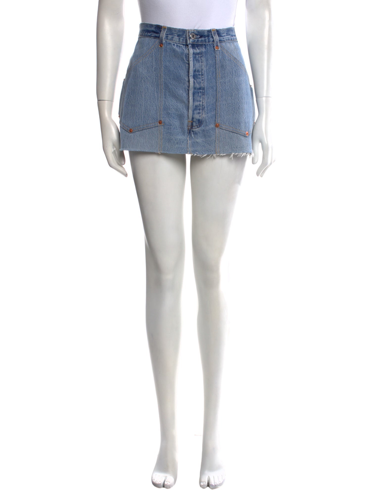 Re/Done X Levis Distressed Accents Mini Skirt w/ Tags