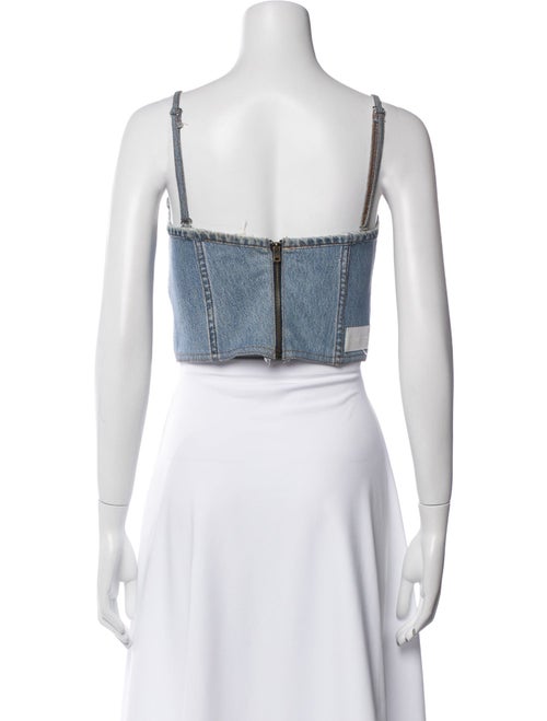 Re/Done X Levis Square Neckline Sleeveless Crop Top