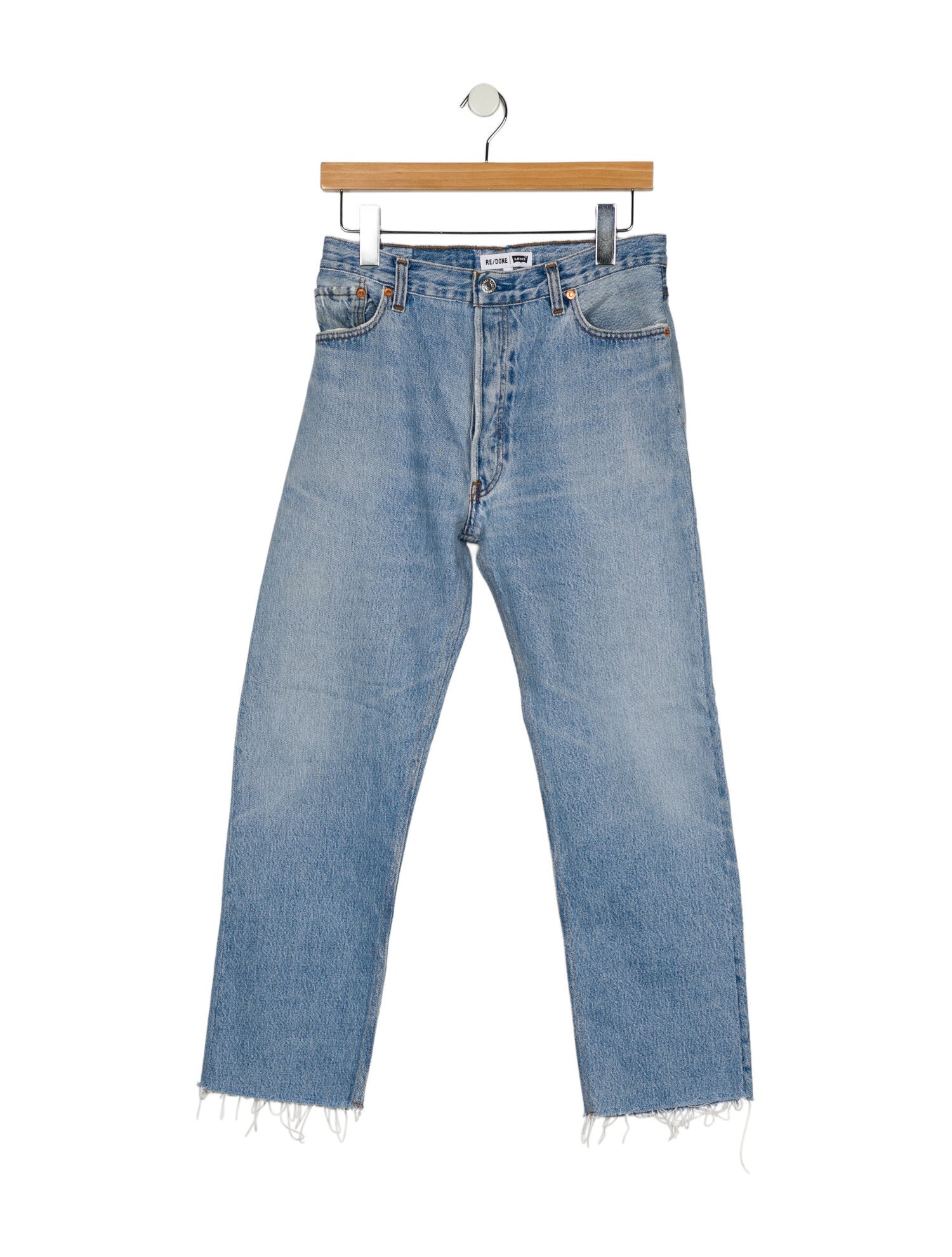 Re/Done X Levis Mid-Rise Straight Leg Jeans