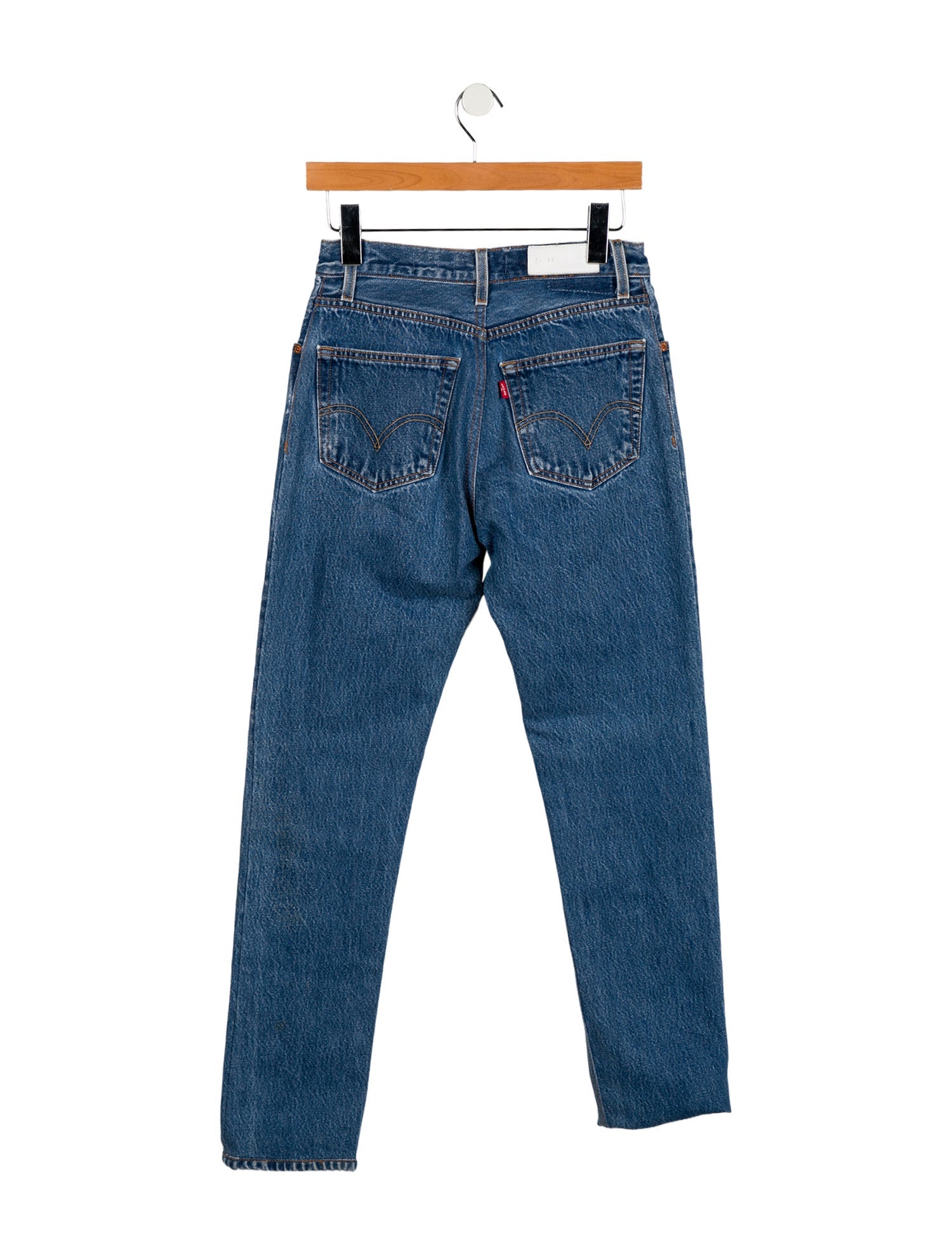 Re/Done X Levis Mid-Rise Straight Leg Jeans