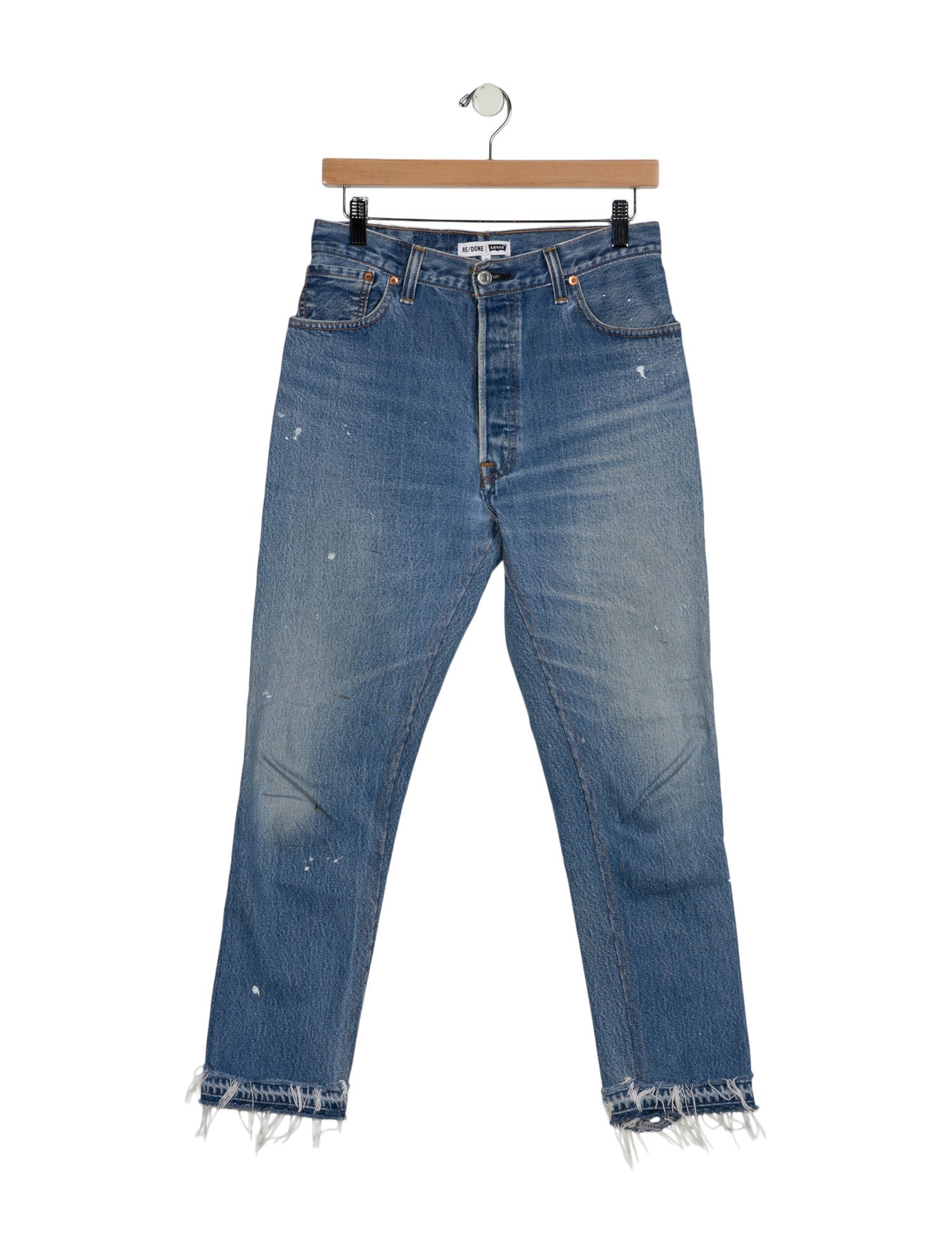 Re/Done X Levis Mid-Rise Straight Leg Jeans