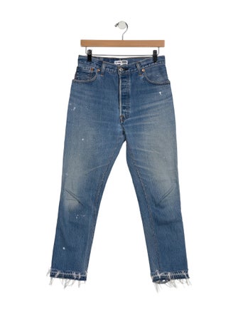 Re/Done X Levis Mid-Rise Straight Leg Jeans