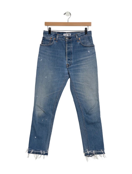 Re/Done X Levis Mid-Rise Straight Leg Jeans