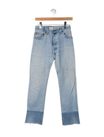 Re/Done X Levis Mid-Rise Straight Leg Jeans