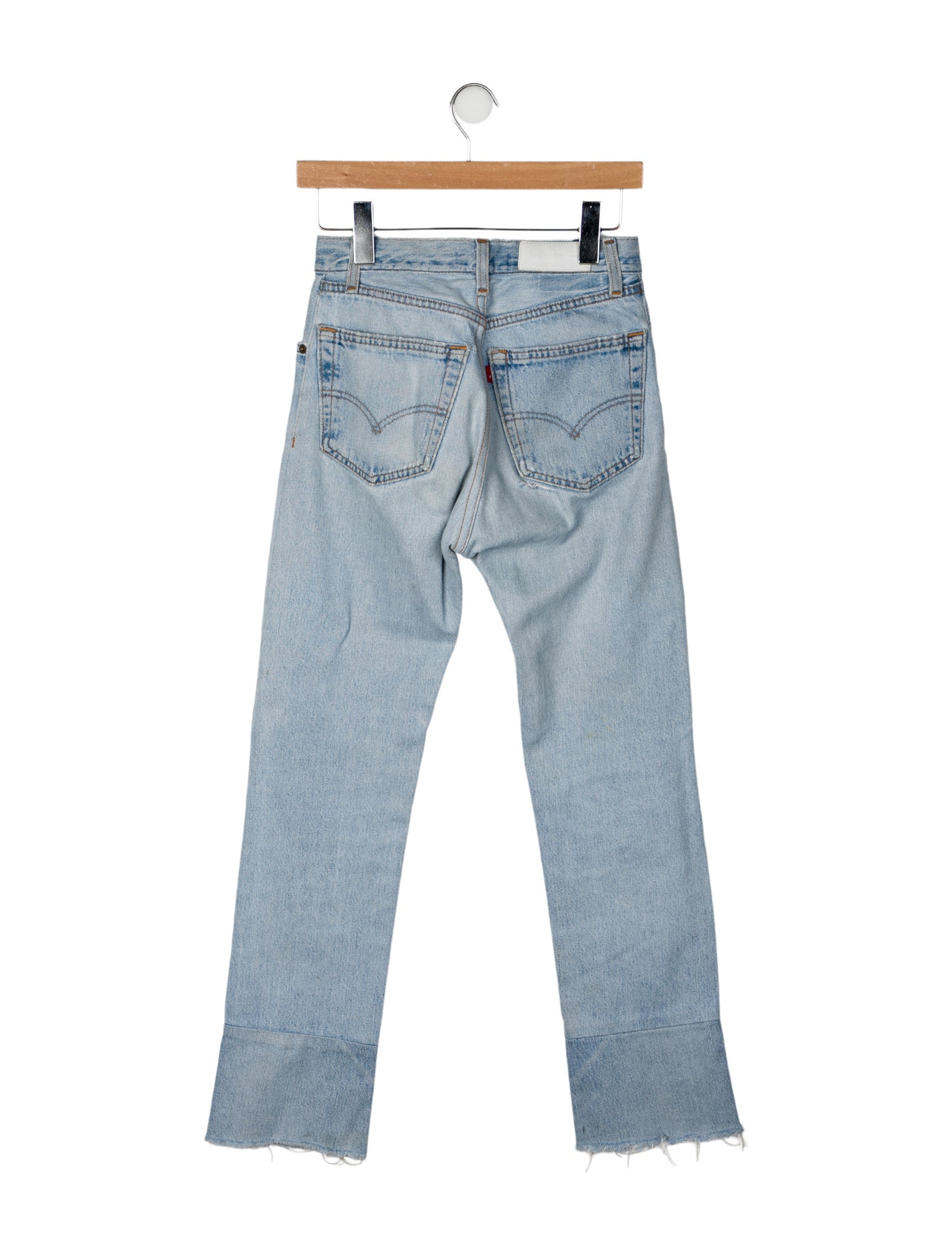 Re/Done X Levis Mid-Rise Straight Leg Jeans