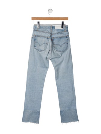 Re/Done X Levis Mid-Rise Straight Leg Jeans