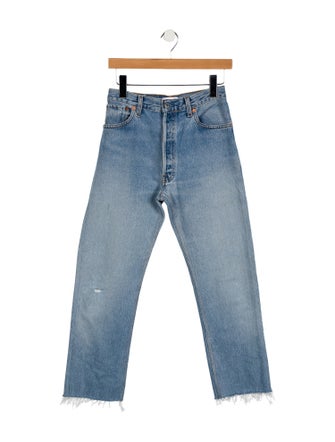 Re/Done X Levis Mid-Rise Straight Leg Jeans