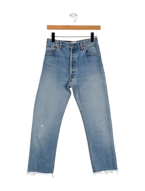 Re/Done X Levis Mid-Rise Straight Leg Jeans