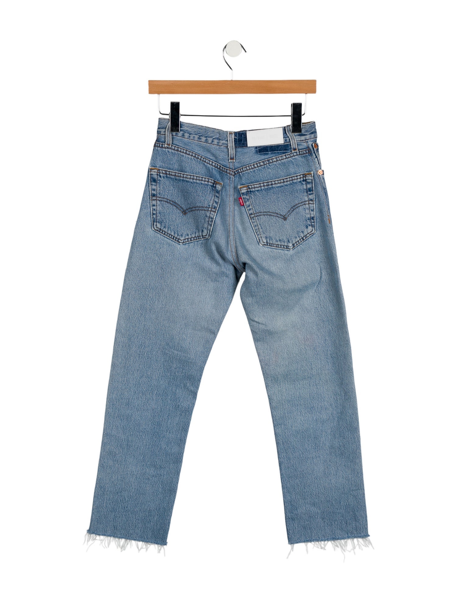 Re/Done X Levis Mid-Rise Straight Leg Jeans
