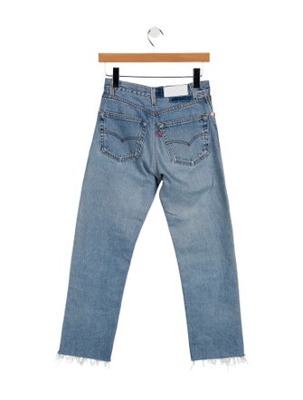 Re/Done X Levis Mid-Rise Straight Leg Jeans