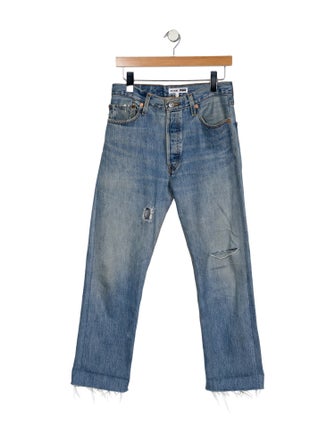 Re/Done X Levis Mid-Rise Straight Leg Jeans