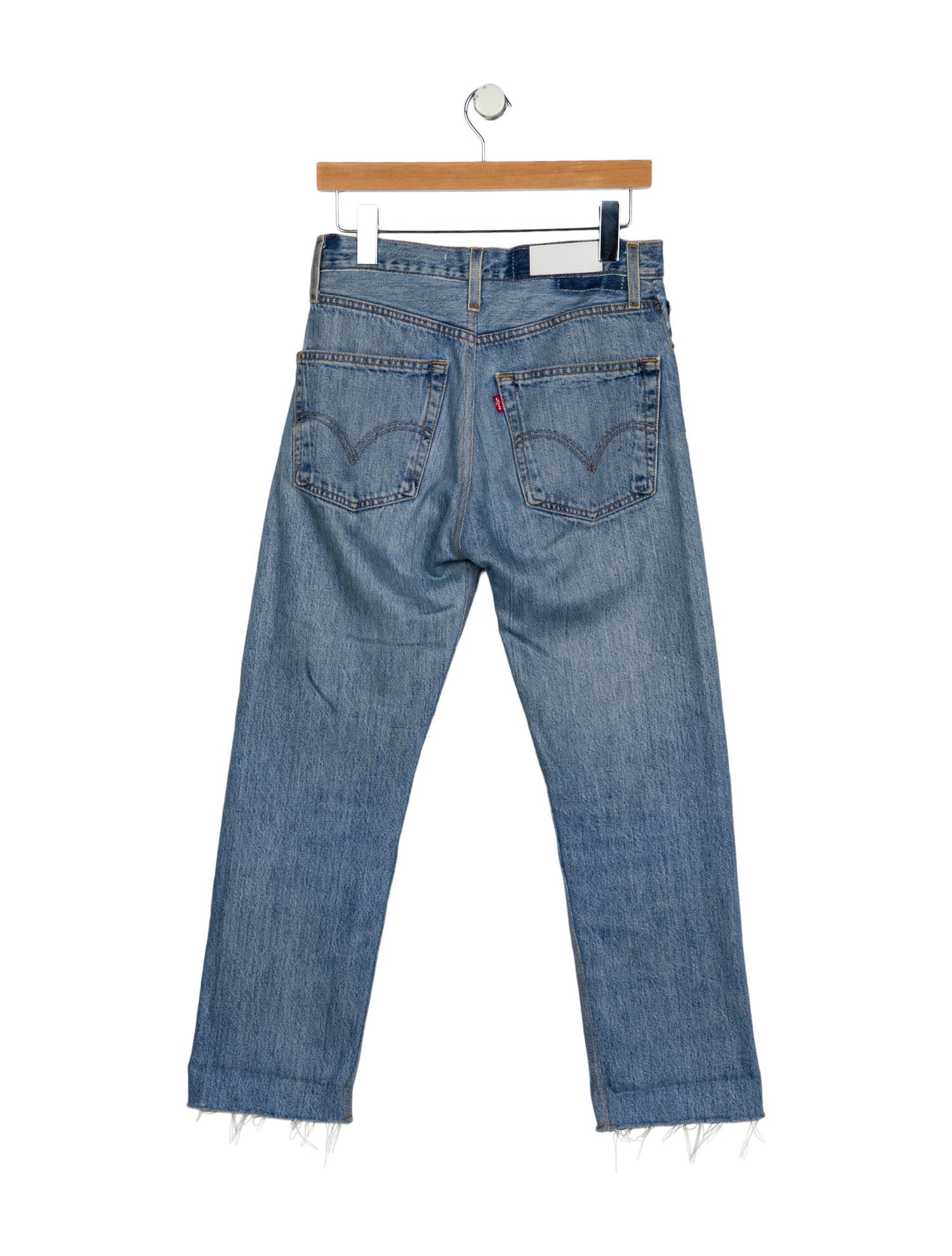 Re/Done X Levis Mid-Rise Straight Leg Jeans