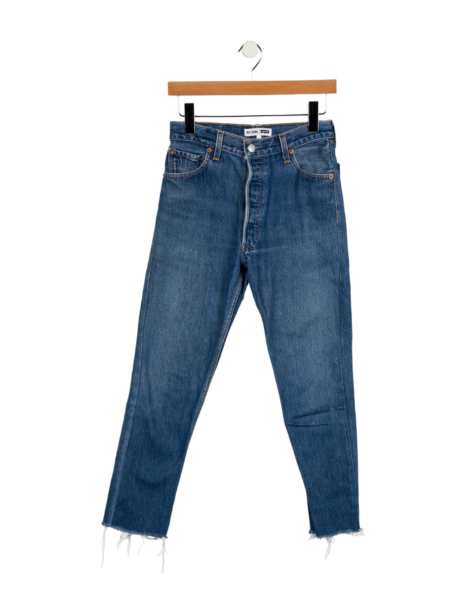 Re/Done X Levis Mid-Rise Straight Leg Jeans