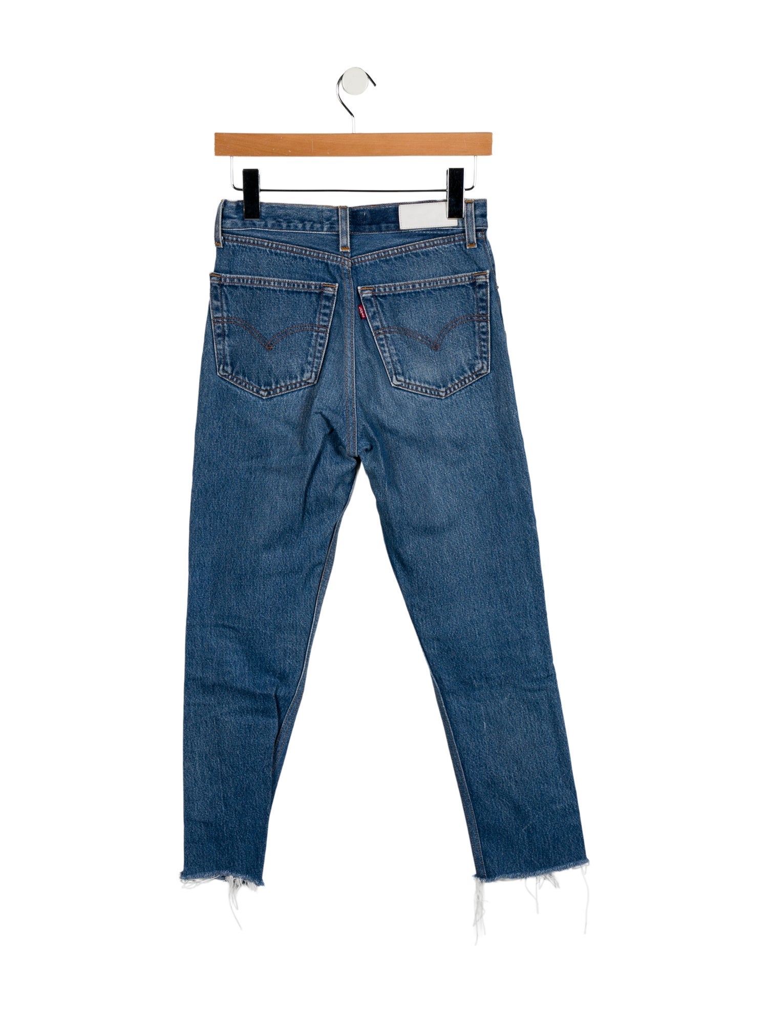 Re/Done X Levis Mid-Rise Straight Leg Jeans