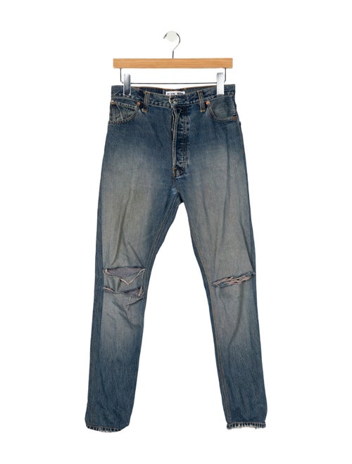 Re/Done X Levis Mid-Rise Straight Leg Jeans
