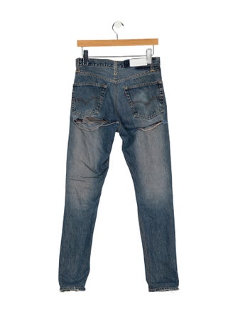 Re/Done X Levis Mid-Rise Straight Leg Jeans