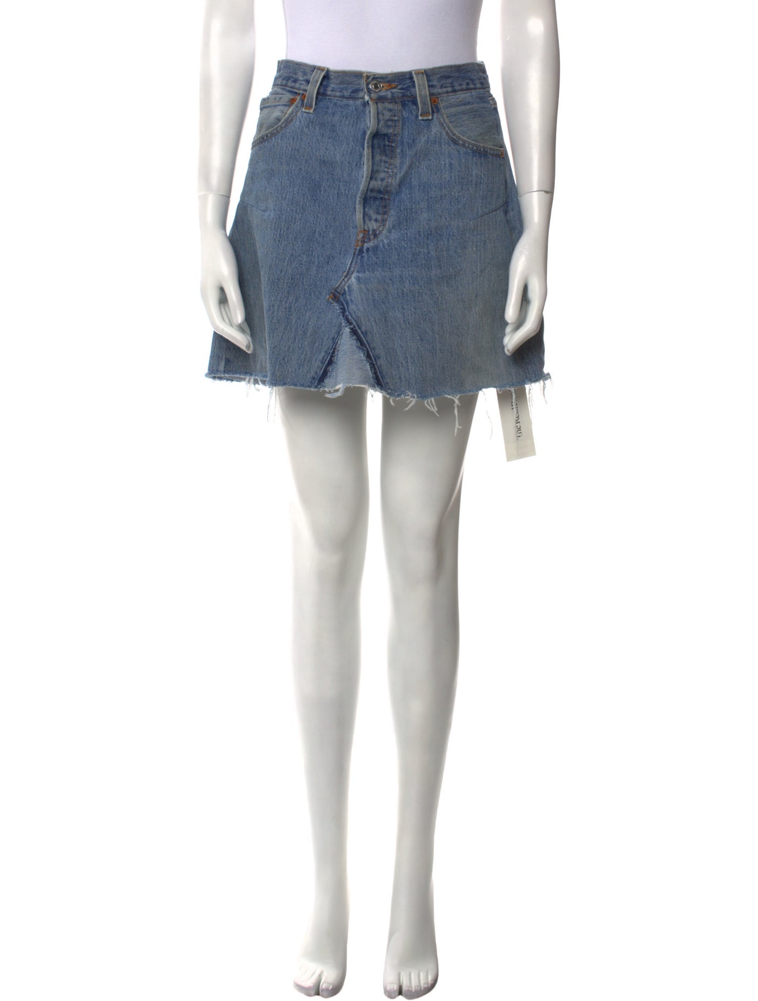 Re/Done X Levis Distressed Accents Mini Skirt