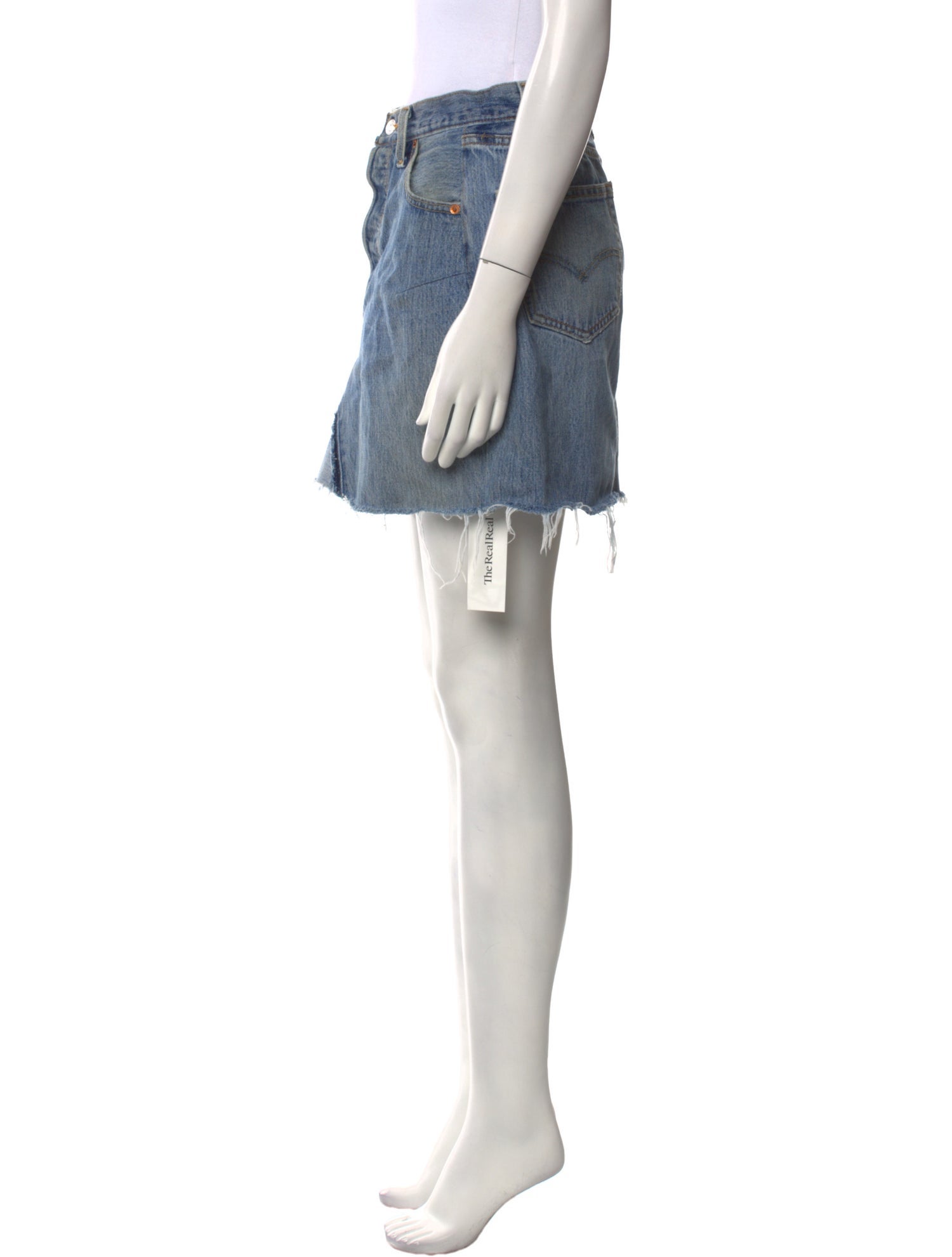 Re/Done X Levis Distressed Accents Mini Skirt