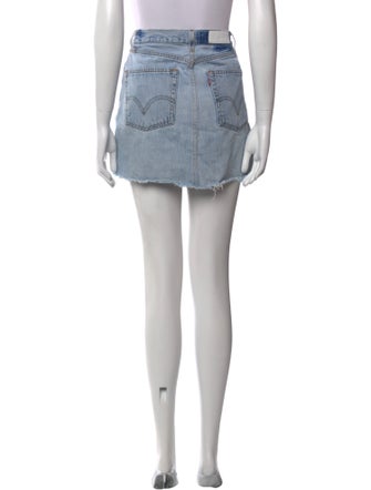 Re/Done X Levis Distressed Accents Mini Skirt