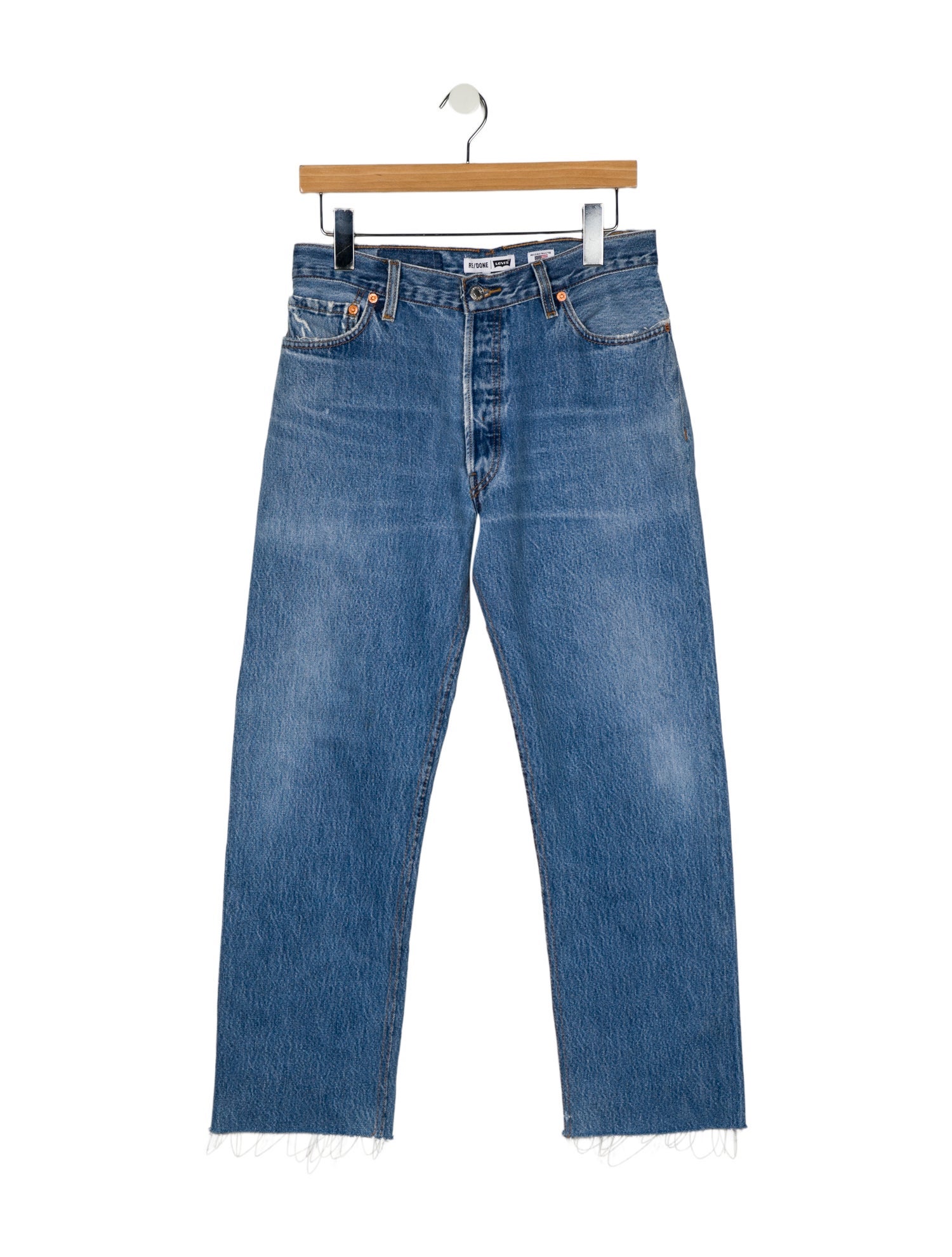 Re/Done X Levis Mid-Rise Straight Leg Jeans