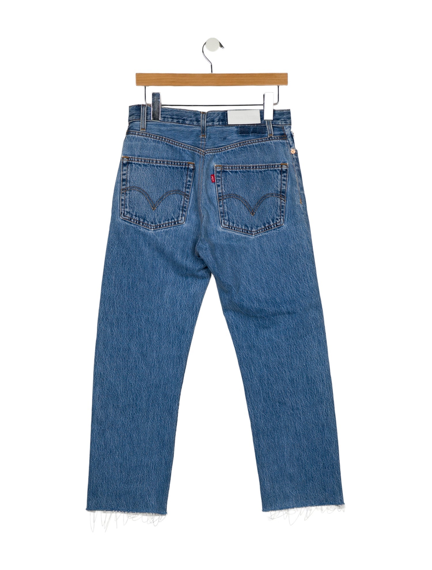 Re/Done X Levis Mid-Rise Straight Leg Jeans
