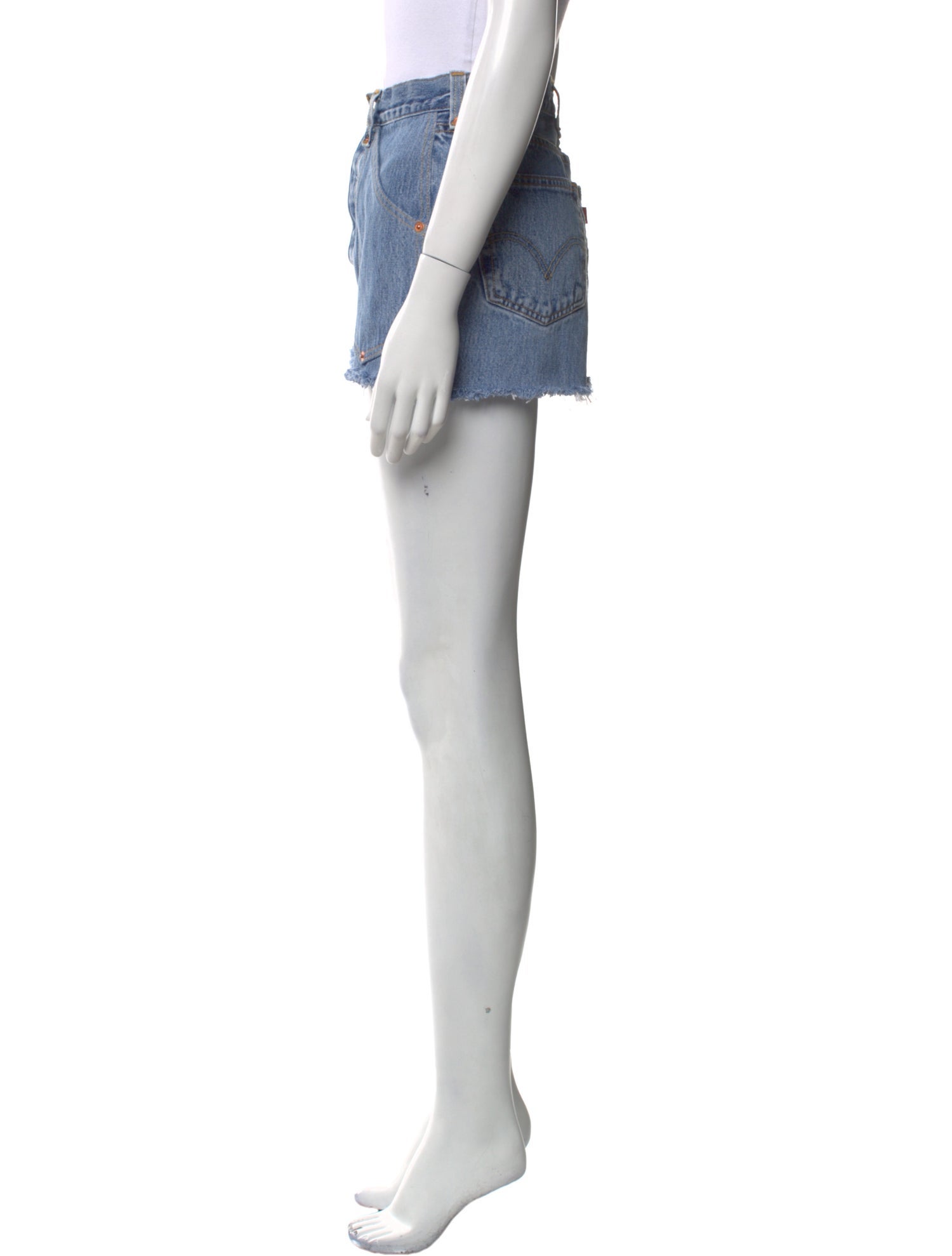 Re/Done X Levis Distressed Accents Mini Skirt