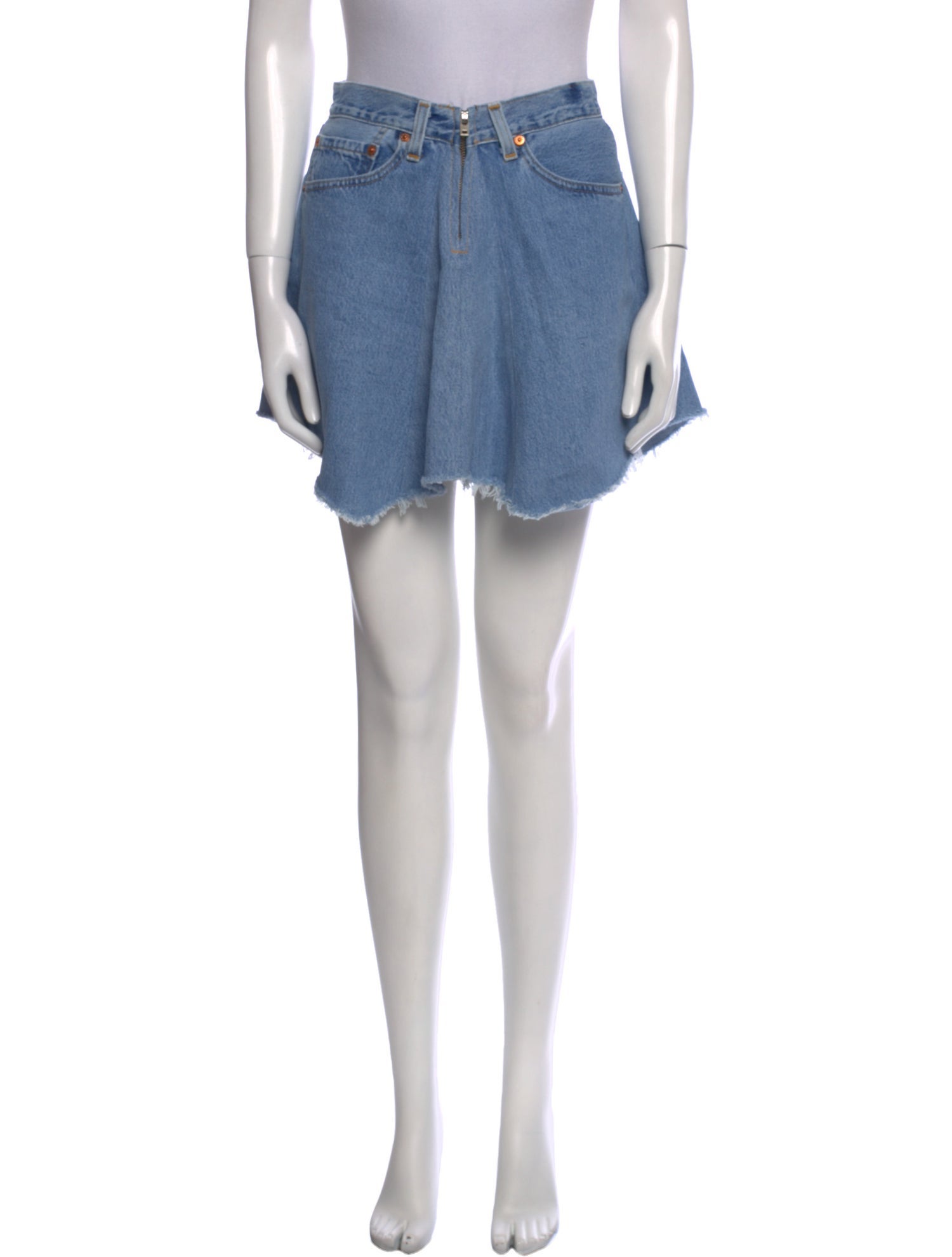Re/Done X Levis Distressed Accents Mini Skirt