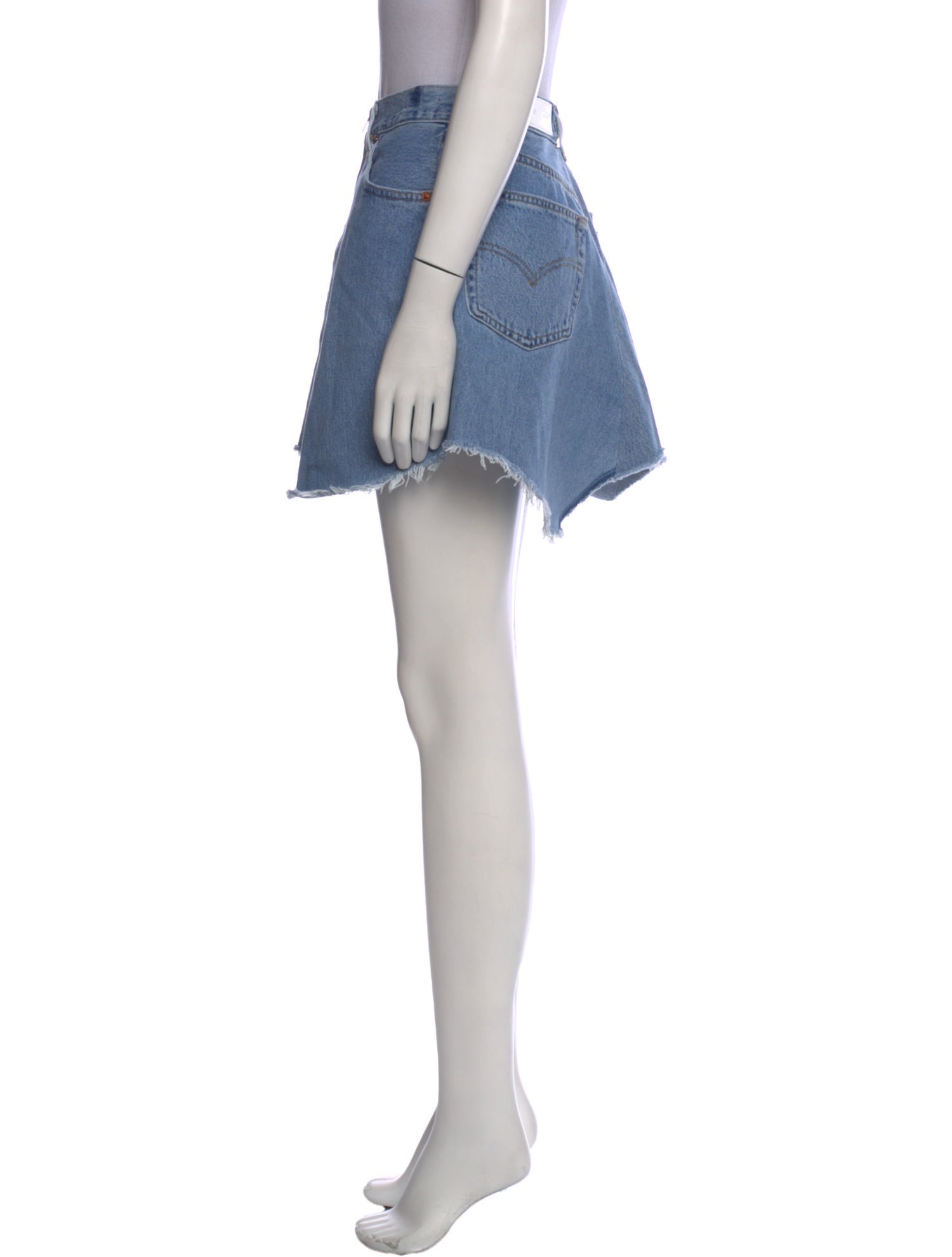 Re/Done X Levis Distressed Accents Mini Skirt