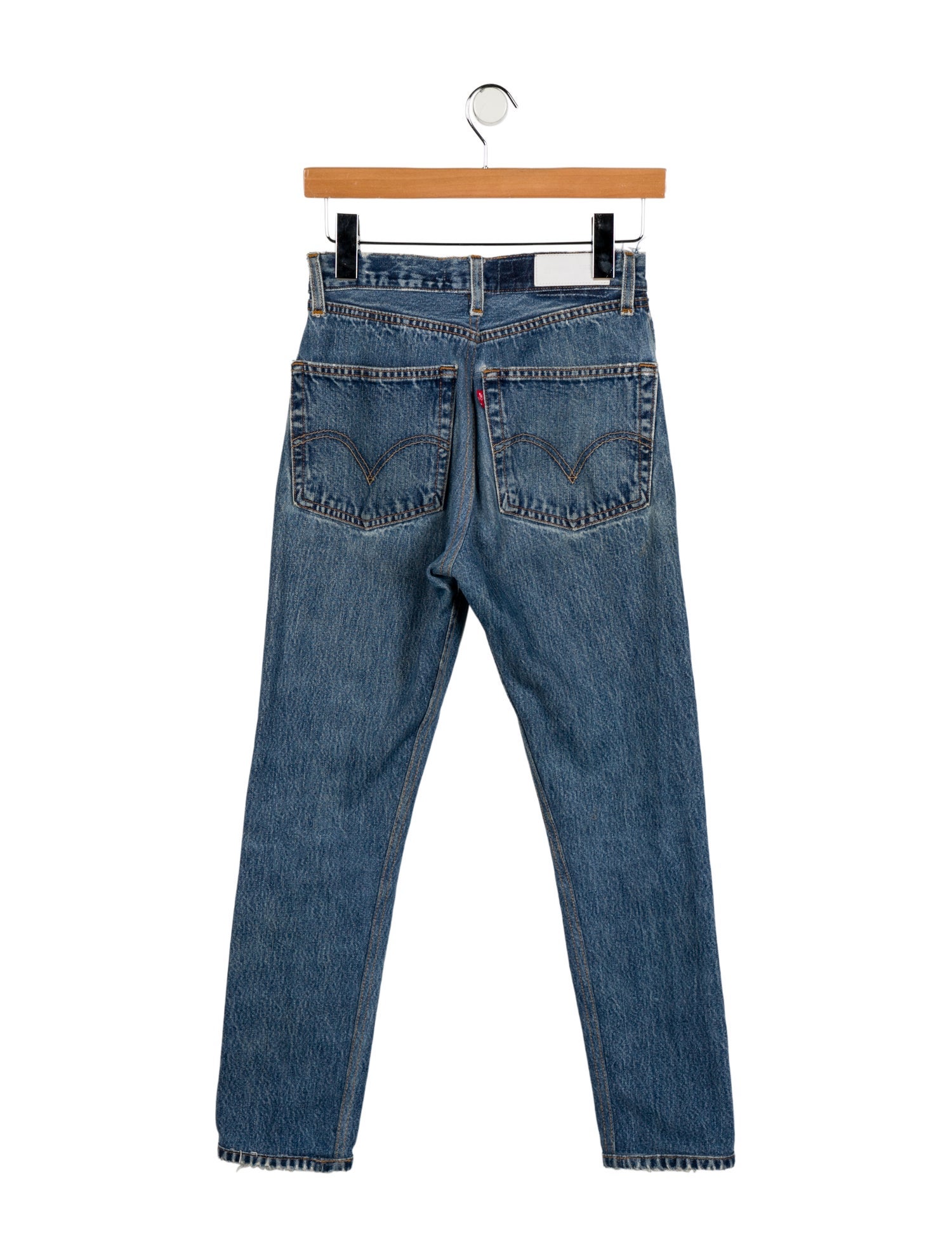 Re/Done X Levis Mid-Rise Straight Leg Jeans