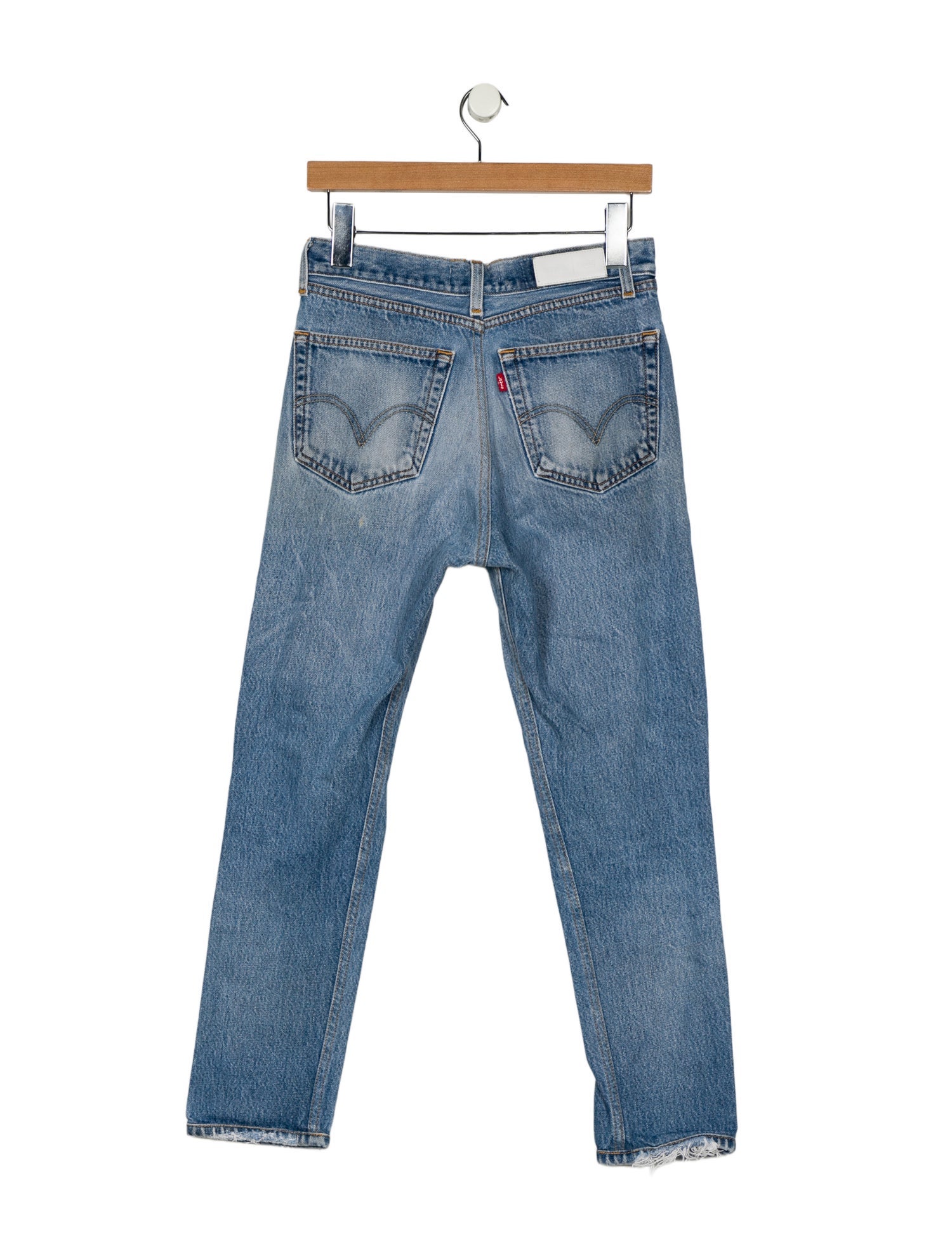 Re/Done X Levis Mid-Rise Straight Leg Jeans